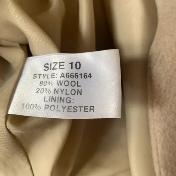 House of Fraser size 10 beige wool blend jacket / coat - Picture 6 of 7